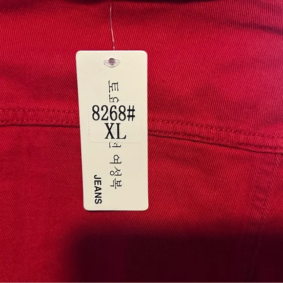 2 - Red Jean Lightweight Jacket - Picture 9 of 9